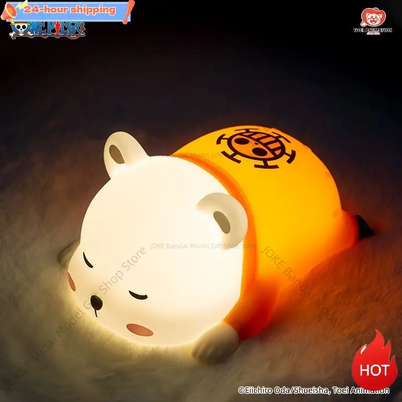 One Piece Original Luffy Night Light อะนิเมะเดสก์ท็อปตกแต่งแม่เหล็กโคมไฟดวงจันทร์เด็กตลกวันหยุดของขวัญ