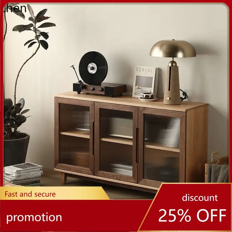 

LXC Log Oak Solid Wood Dining Furniture Storage Sideboard