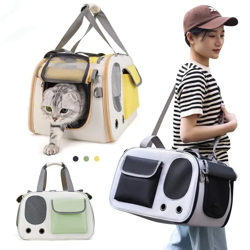 Portable Pet Dog Carrier Bag Portable Foldable Shoulder Bag Outdoor Handbag Transport Bag for Small Dogs Cats Pet Outing Supply