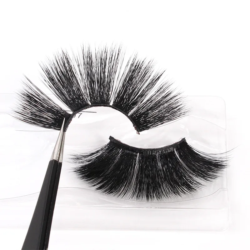 1 Pair 25mm Thick False Eyelashes 6d Handmade Exaggerated Imitation Mink Reusable Lashes Fake Eyelashes Makeup Tool