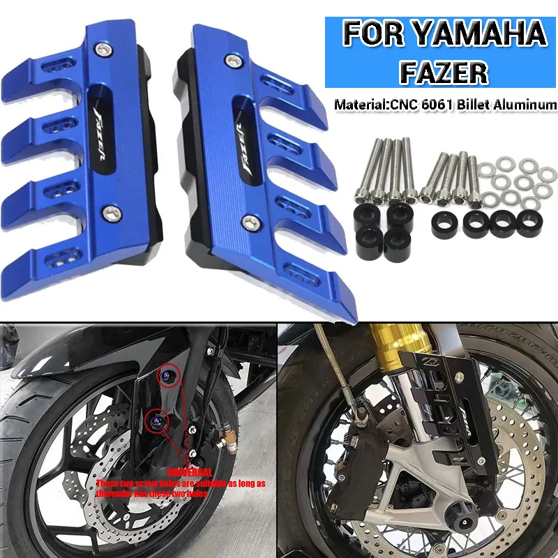 For FZ6 Fazer FZ-6 S2 Fazer Motorcycle CNC Accessories Mudguard Side Protection Block Front Fender Anti-Fall Slider