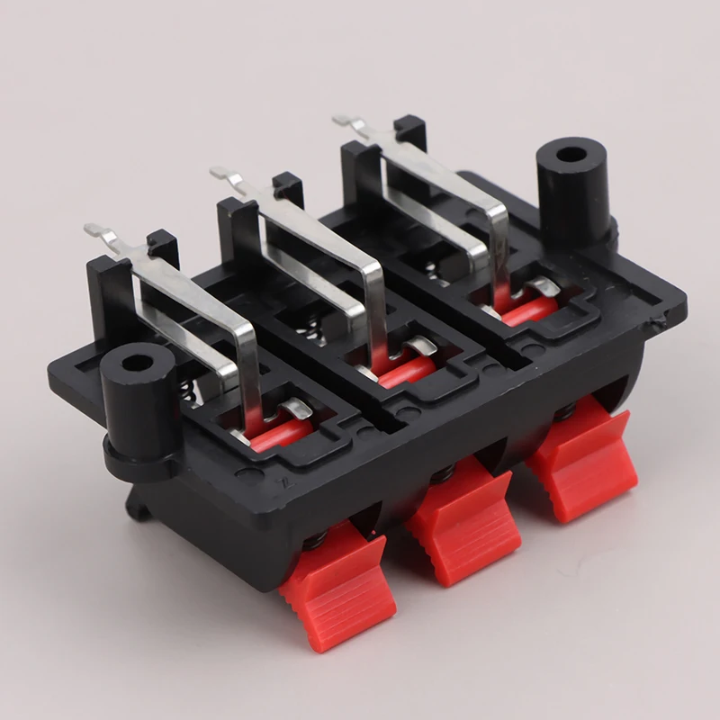 For WP6-3B 6 Way Spring Push Release Connector Speaker Terminal Block Load Spring Audio Speaker Terminals Plug Socket Clip