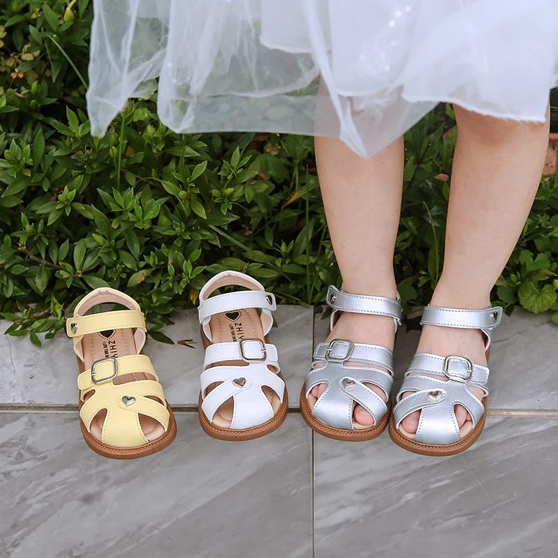 2025 Summer New Children Casual Shoes for Girls Fashion Korean Style Soft Bottom Anti-slippery Versatile Cut-outs Beach Shoes