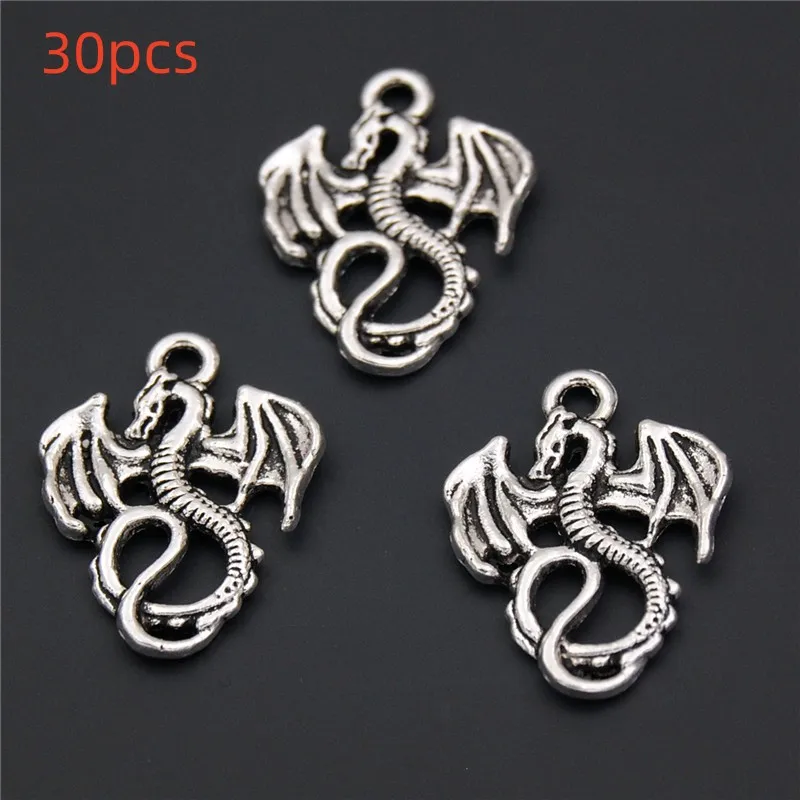 Silver/Gold Color Dragon Charms Great Animal Pendants Cute Jewelry For Making DIY Handmade Findings Accessories Crafts