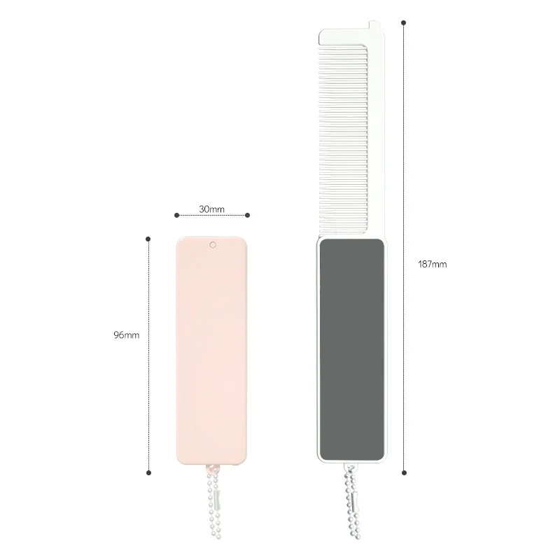 Espelho pequeno portátil portátil mini espelho pente espelho dobrável ferramenta de maquiagem e vestir espelhos leves maquiagem кало Для Бри İzя