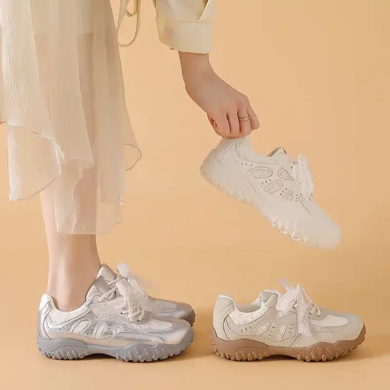 

With Ties Mocasino Women Luxury Brand Shoes Training Boty Beige Sneakers For Women Sports Sapatenes Sport Sneachers Donna