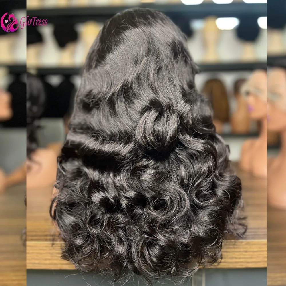 

High-Quality Boncy Curly Hair Body Wave Wig 13x4 Vietnamese Super Double Drawn 100% Human Hair300% Density for Black Women