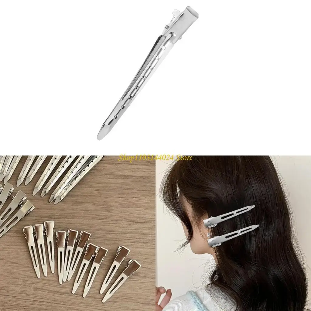 

N5KE Hair Duckbill Clip for Long Silver Mini Catch Hair Barrettes Simple Sectioning Hairpin Easy Simple Hair Styling