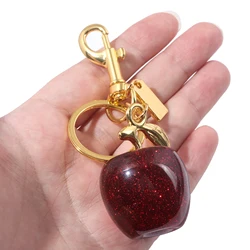 Fashion Delicious Red Apple Keychain Summer Fruits Apple Pendant Keyring For Women Men Jewelry Backpack Key Accessories Gift