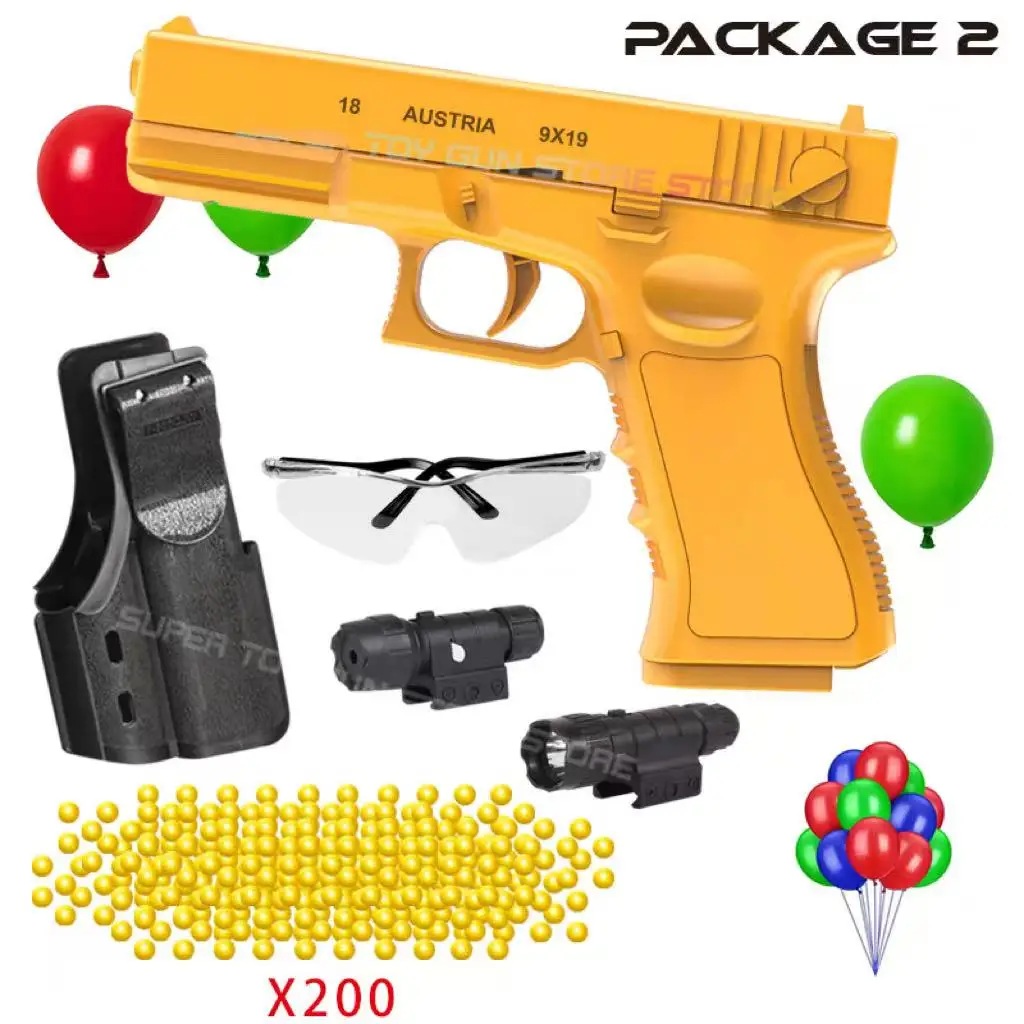 2025年 トイガン G18 マニュアルボルト ソフトエアガン アウトドア CSシューティング バルーンゲーム 小道具 (風船付き)