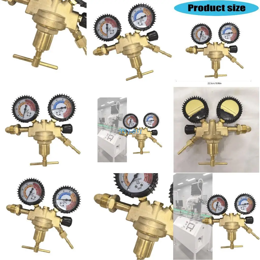 

E15A Permanent Bronze CO2 Rare Regulator G3/4 Thread Strong Pressure Management