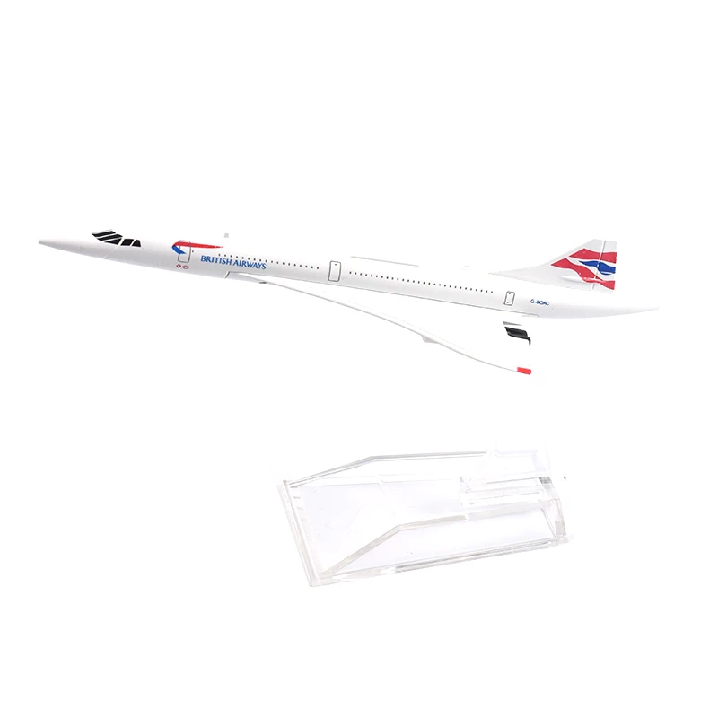 Aircraft Model Diecast Metal Plane Airplanes 16cm Airplane Model 1:400 British Airways Concord Plane Toy Gift Free Shipping