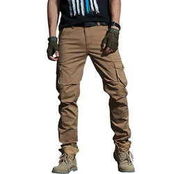 Men's Slim Fit Spring/Autumn Casual Camouflage Multi-Pocket Jogging Hiking Daily Wear Stretch Vintage Y2k Jogger Cargo Pants