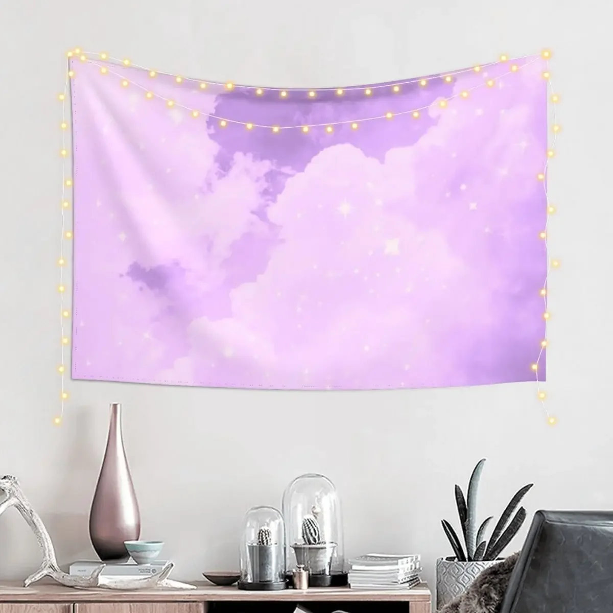 Purple Cloud Glimmer Tapestry Room Decorator House Decor Room Decor Korean Style Wall Art Tapestry