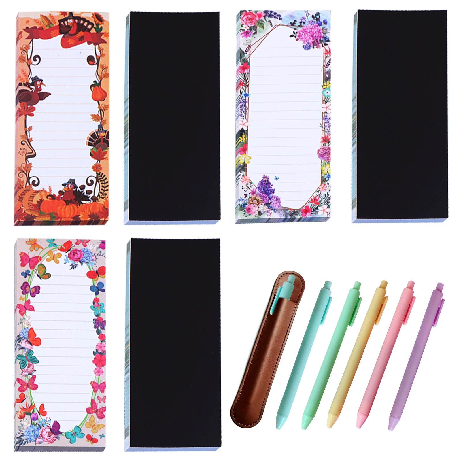 Tuhanying-us 1SET Magnetic Note Pads Lists, 60 Sheets Per Pad Magnetic Fridge No