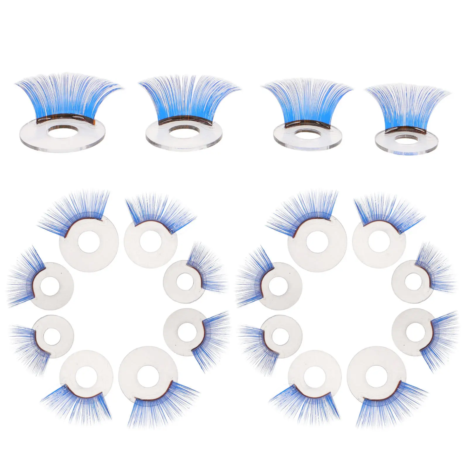 

20 шт. безопасных искусственных ресниц разных размеров (14, 16, 18, 20 мм) для амигуруми, мягких игрушек, вязания крючком, декора глаз и рукоделия