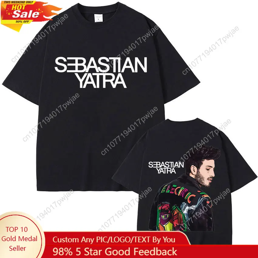 

Singer Sebastian Yatra Album Tour T-shirts Men Hip Hop Gothic Streetwear Oversized T Shirt Casual O-Neck Cotton Tshirt Teenagers