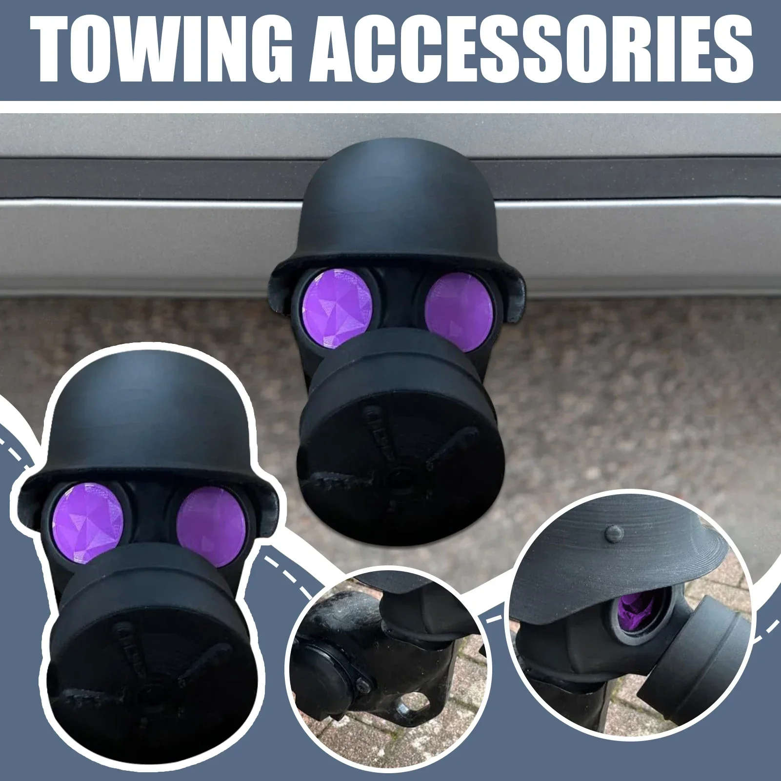 

Cover Cap for Trailer Coupling Dust Headgear Design Tow Hitch Cover Hitch Trailer Protector Cap Secure Hook Dust Plug Protector