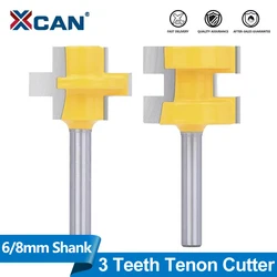 XCAN 2pc Tongue & Groove Router Bit Set 6mm 8mm Shank Line knife Woodworking Milling Cutter Tenon Cutter For Wood Tools