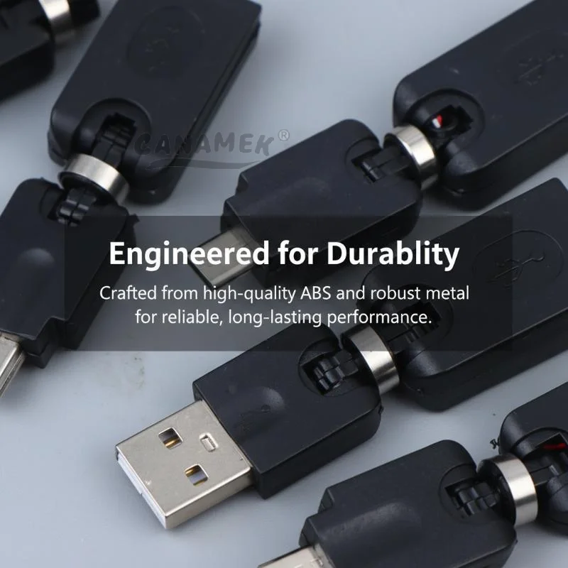 5PCS Rotating And Swivel Twist USB Male To Female 360 Degree Rotation Angle Extension Adapter Convertor Extension Head Type A