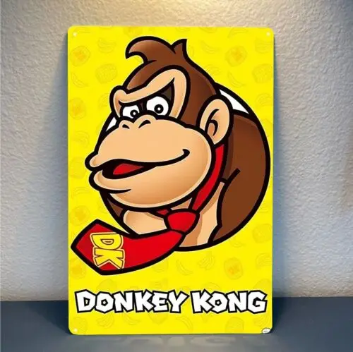 Donkey Hero Retro Video Game Metal Poster Tin Sign 20*30cm-aluminum