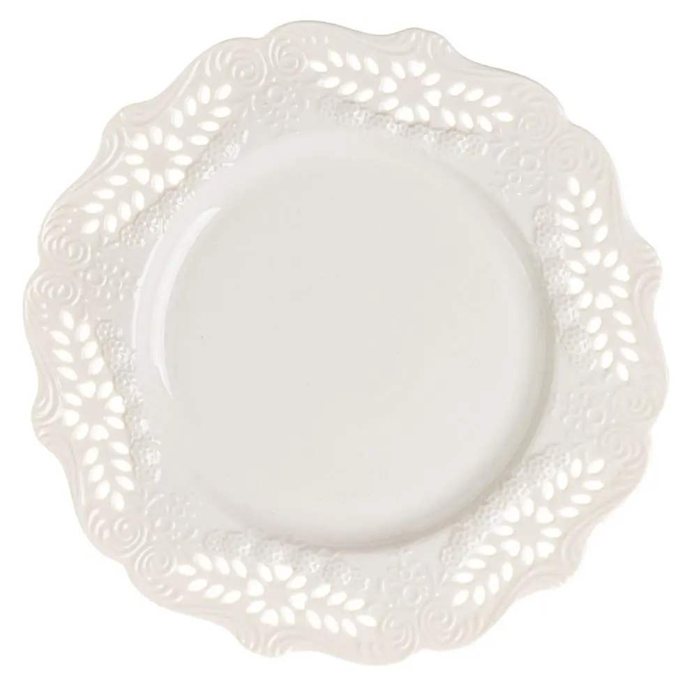 

1Pcs Modern Ceramic Tableware Handy for Salads Desserts and More White Ceramic Plate Steak Serving Tray