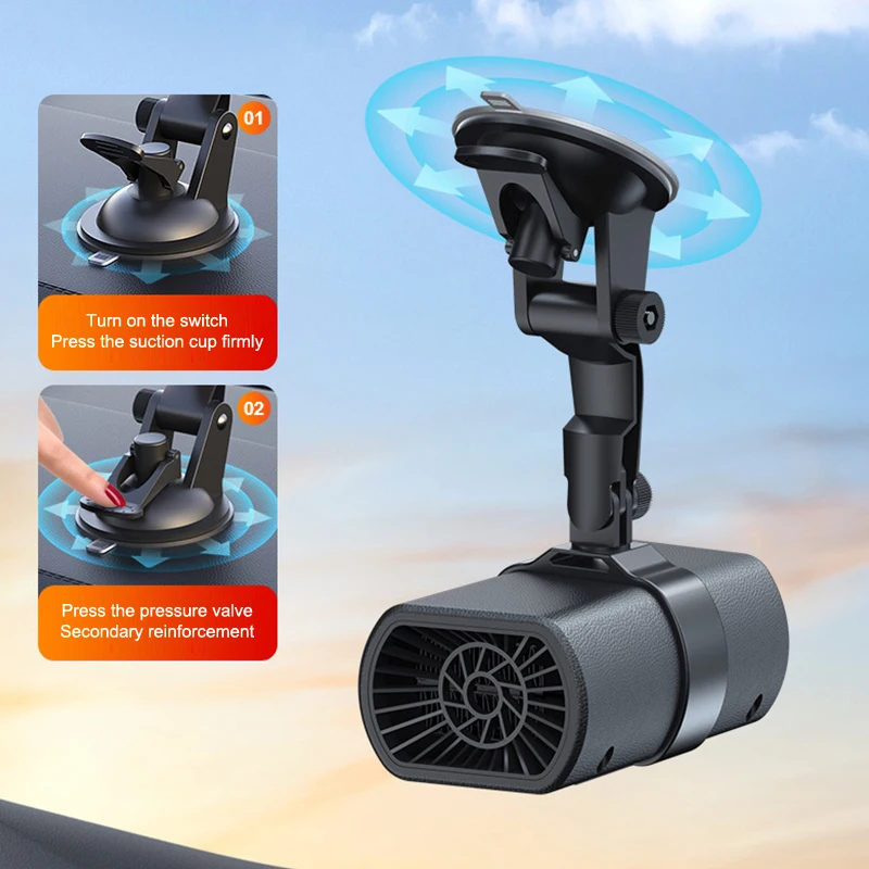 Aquecedor de ar elétrico para carro, 12v, portátil, ventiladores de aquecimento, desembaçamento de para-brisa, desembaçador, secador para caminhão, condução segura