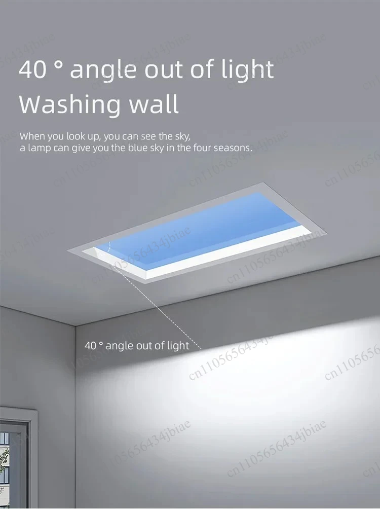 Window Smart Blue Sky  Ceiling Panel  Artificial Sun Circular Skylight Faux