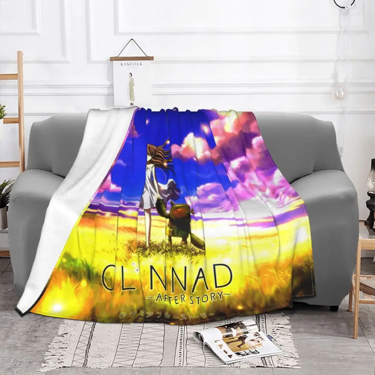 

Clannad Cartoon Baby Blankets Sofa Cover Plush Coral Fleece All Season Japanese TV Animation Throw Blanket for Bedding Car Quilt