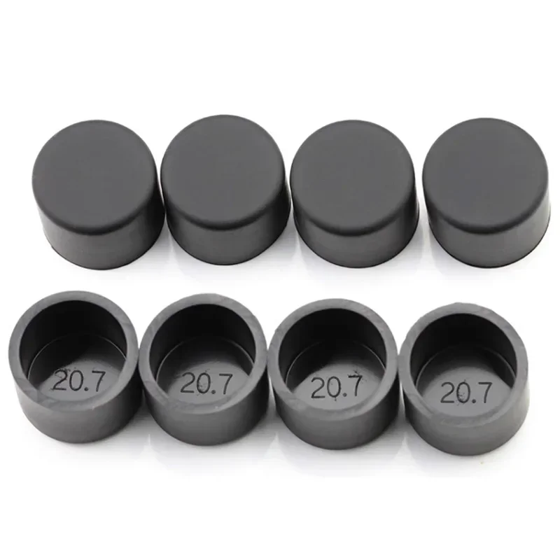 1/5/10/50PCS 3-80mm Black Silicone Rubber Round Caps Dustproof Sealing Cap Steel Pipe End Cover Round Pipe Insertion Plug