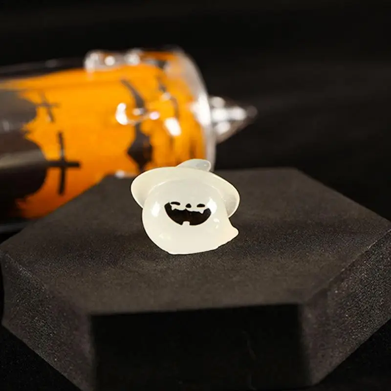 Tiny Pumpkin Decor Lighted Devil Resin Figurines Small Halloween Cute Pumpkin Desktop Decoration For Children Bedside Table