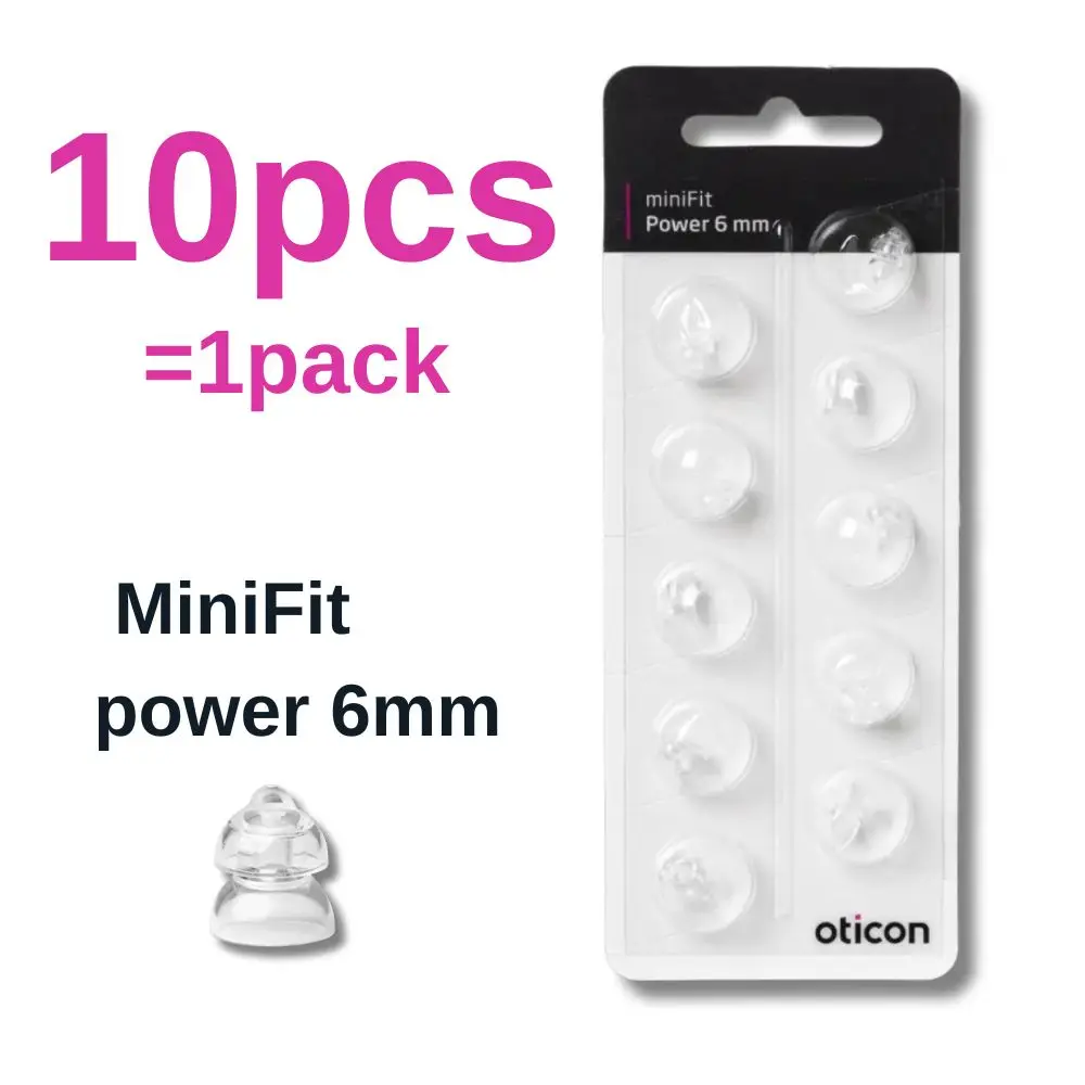 

Oticon miniFit Power 6mm Ear Tip Oticon Hearing aid Dome (1Pack of 10pcs) Double Dome for Oticon Mini RITE Hearing Aids