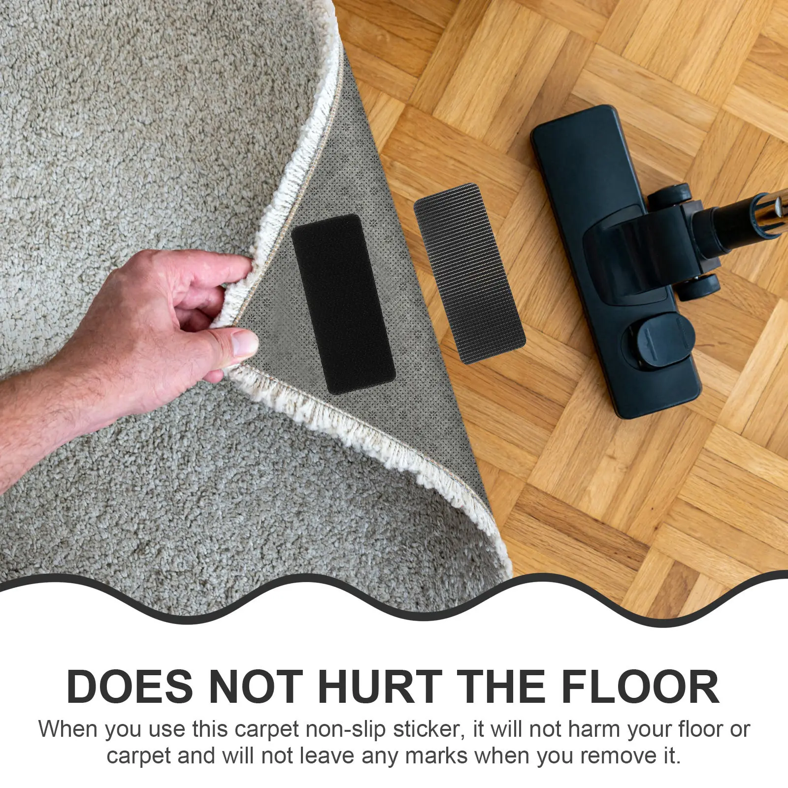 

18 пар фиксаторов для автомобильных ковриков: надежные противоскользящие наклейки-держатели для автоковриков