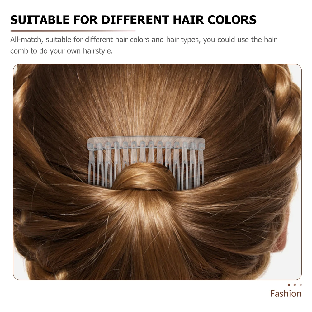 

20 Pcs Hair Combs Bridal Styling Decorative Clear Accessories for Women Transparent Plastic