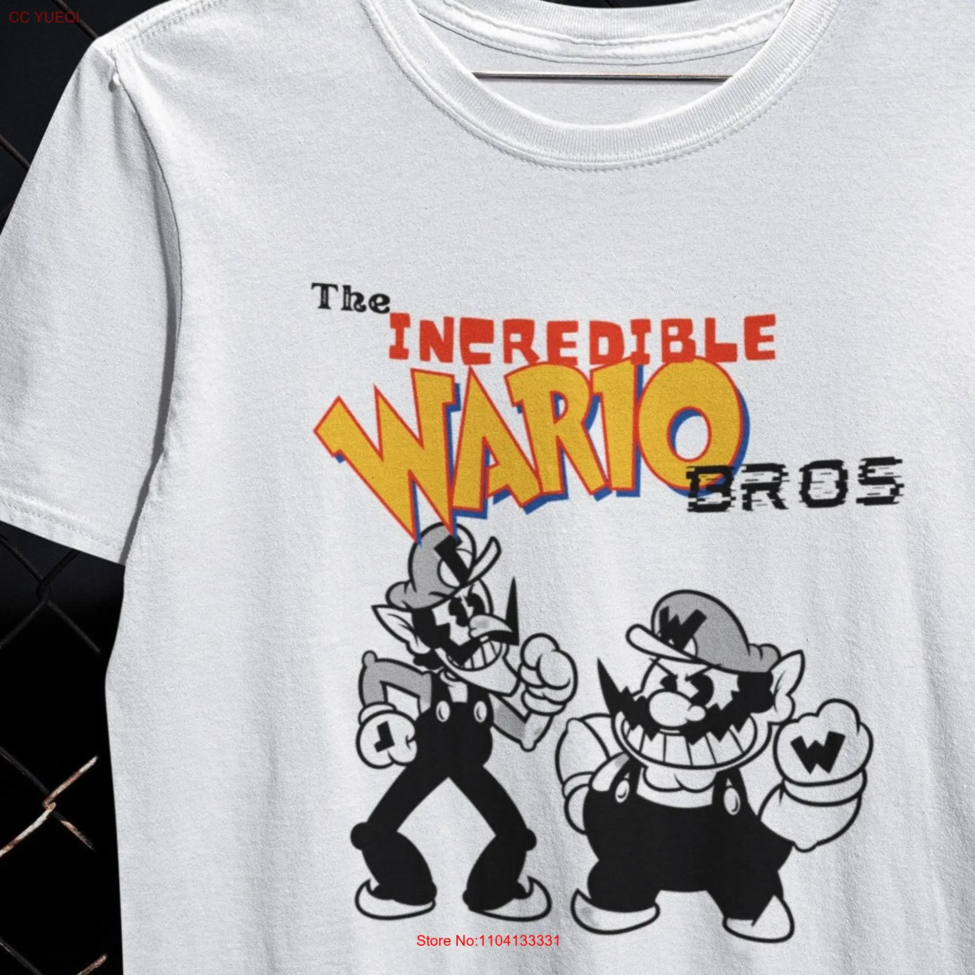 The Incredible WARIO BROS T Shirt long or short sleeves