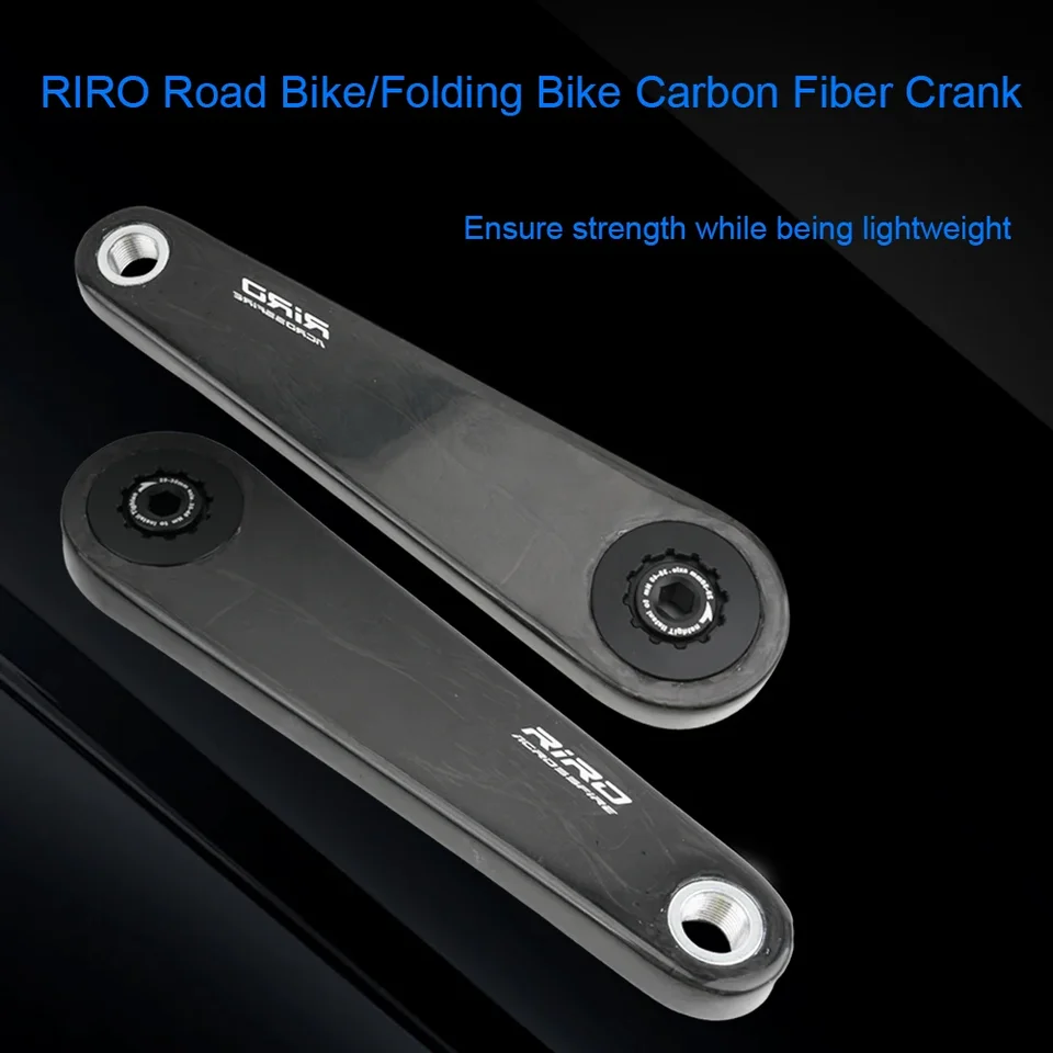 Riro-カーボンファイバーロードバイククランク,1つのチェーンリング