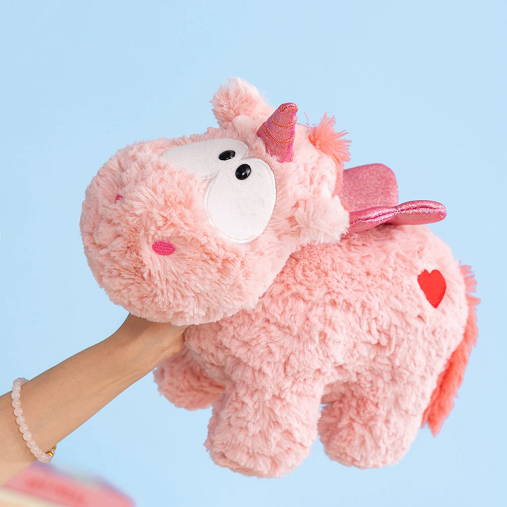 

Angel Unicorn Plush Toys Pink Girly Fluffy Soft Texture Fine Stitch Sparkle Details Wings Heart Hug Buddy Decor Birthday Gifts