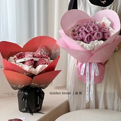 15pcs 58x54cm New Love Flower Wrapping Paper Bouquet Wrapping Paper Florist Gift Diy Material Paper