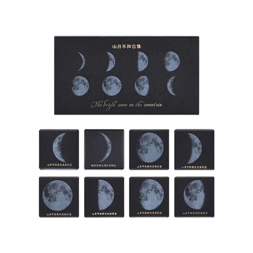 الرجعية الجبل والقمر القمر سلسلة ختم الطباعة الخشبية ختم خشبي صغير خمر بطاقة صنع DIY بها بنفسك ختم الزخرفية القرطاسية