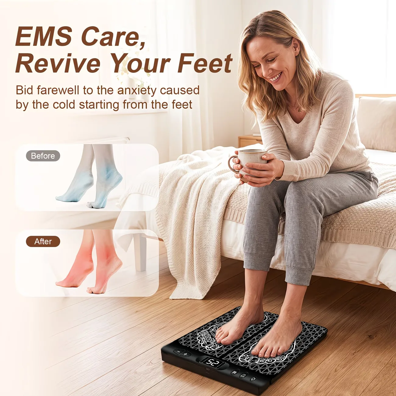 12モード25段階強度EMSフットマッサージャーマット - - Ems Foot Massager のレビューと価格