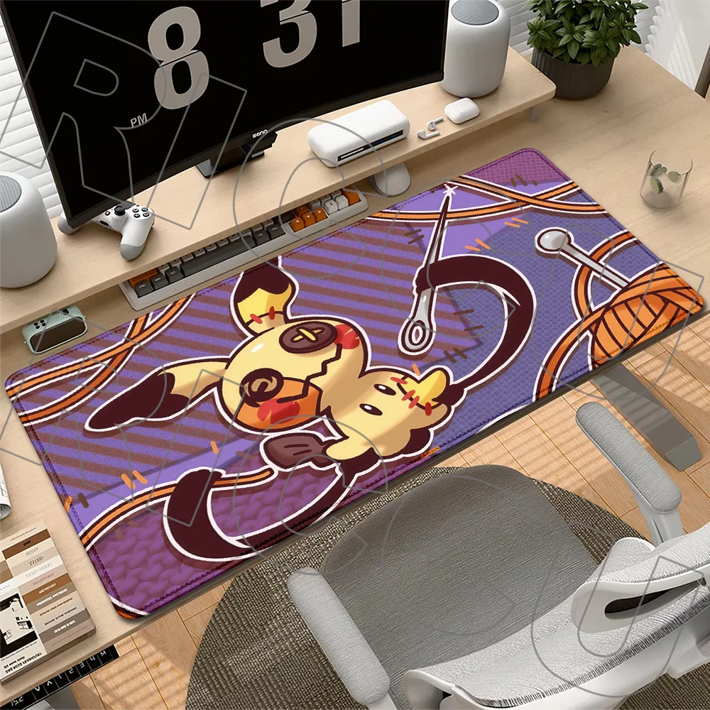 HD Large Mouse Pad Pokemon Mimikyu Carpet Laptop Locking Edge Game Keyboard Mousepad PC Accessories 400x900mm Table Office Mat