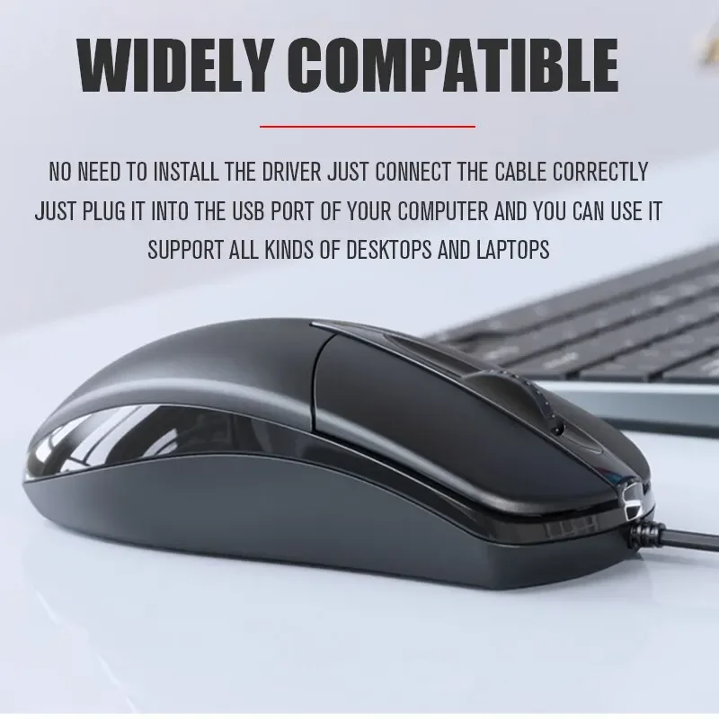 USB Wired Computer Mouse Optical Mouse Gamer PC Laptop Notebook Computer Mouse Mice for Office Home Use