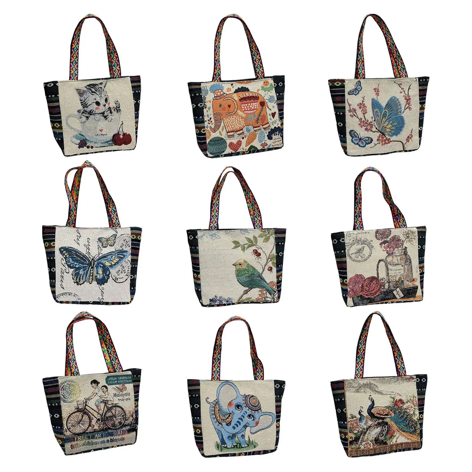 Womens Embroidery Shoulder Bag Fashion Lady Casual Travel Bag Pouch for Work Party image 2