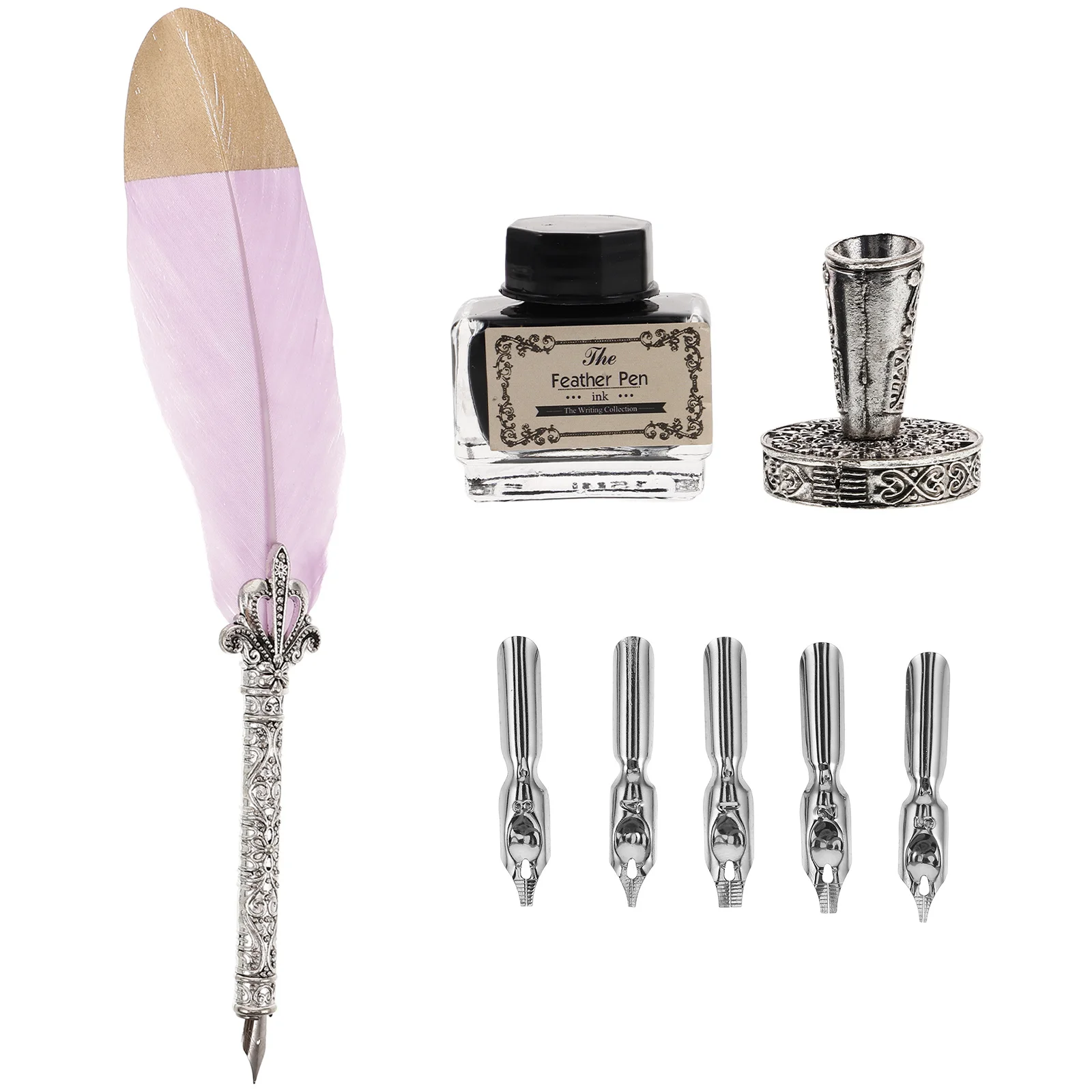 

1Set Quill Pen Set Vintage Style Calligraphy Dip Pen Sturdy Steel Glass Plume Ideal for Writing Art Gift Birthday Gift
