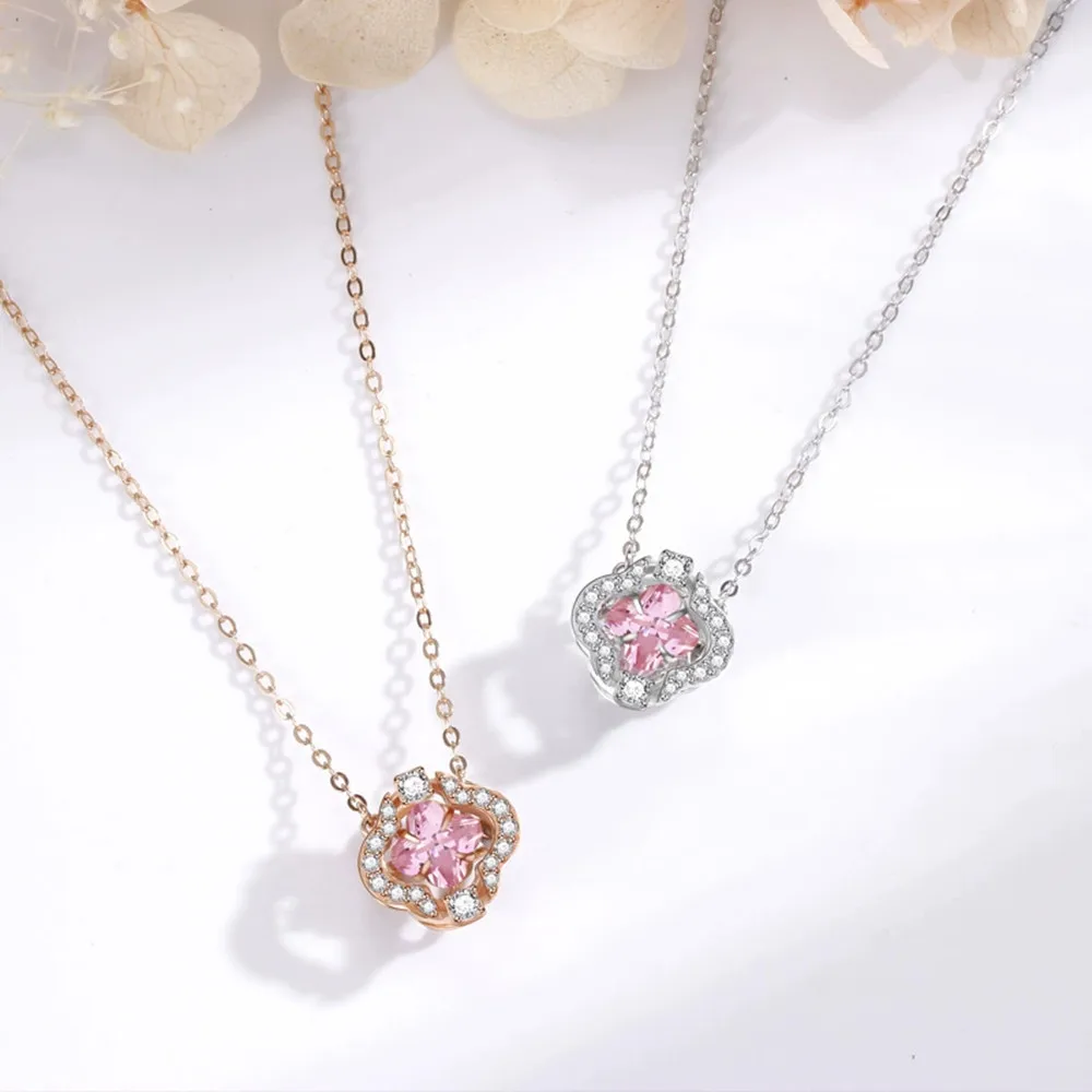 

Korean S925 Silver Dazzling Necklace - Rose Gold Beating Heart, Stylish Women's Pendant