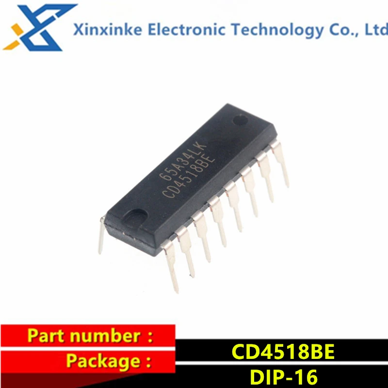 

10Pcs/Lot CD4518BE CD4518 DIP-16 Logic Chip