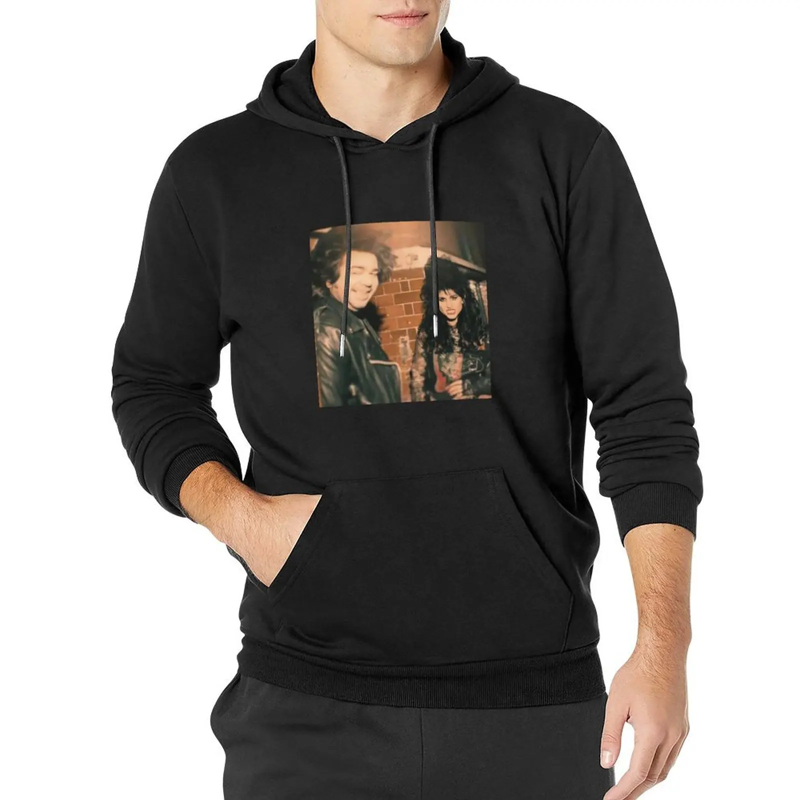 Laszlo & Nadja in the 80s Pullover Hoodie streetwear men autumn hoodie graphic