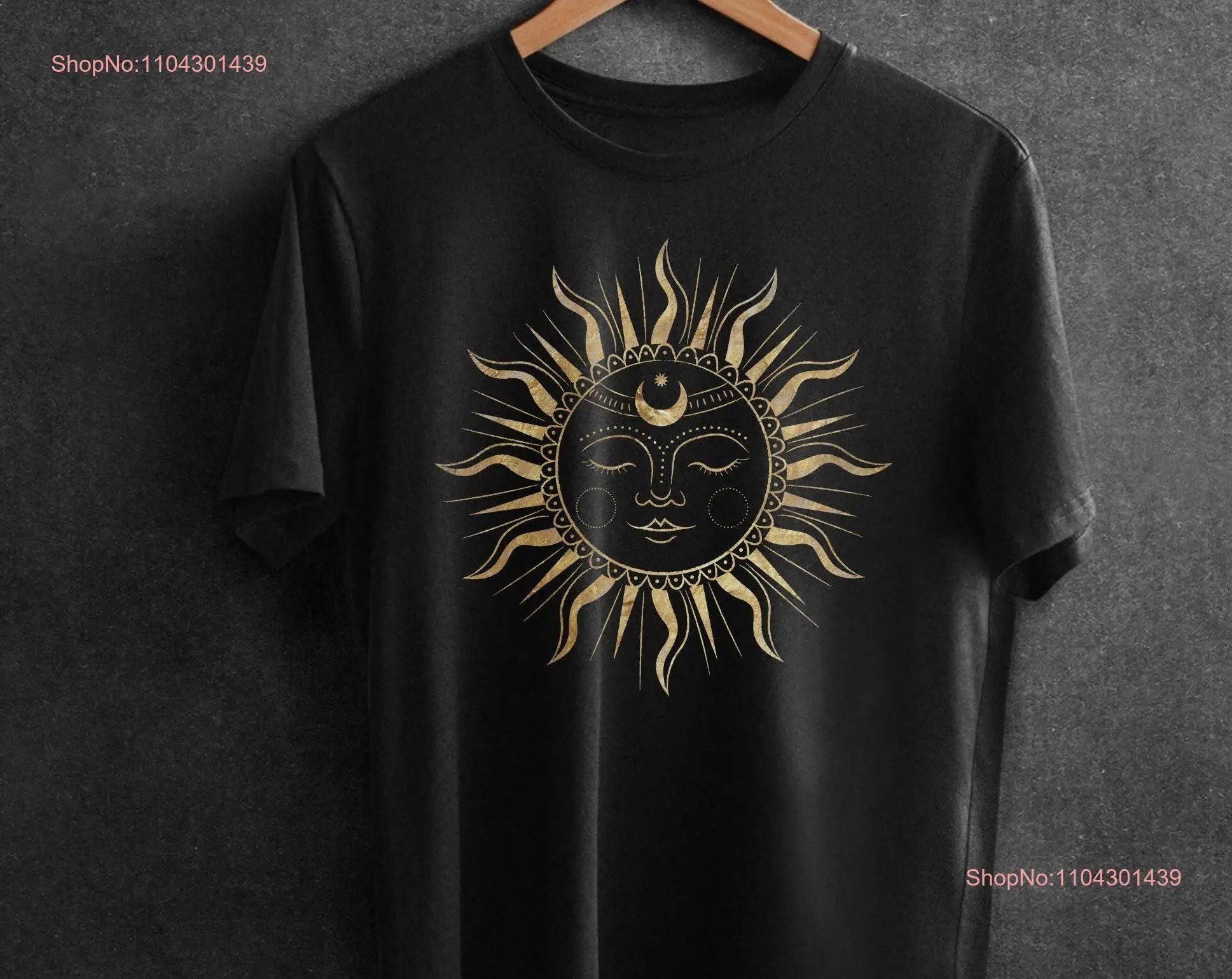 Shining Sun unisex t shirt Soft Comfy warmth lighT Celestial Moon Retro long or short sleeves