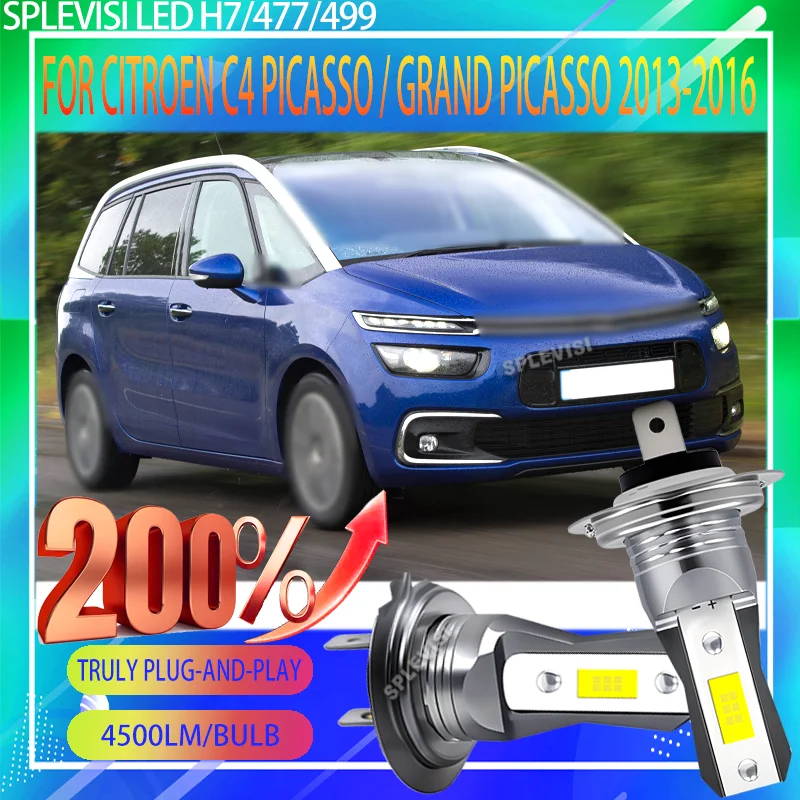 Надежная работа от наших полностью алюминиевых светодиодных ламп для Citroen C4 Picasso/Grand Picasso 2013 2014 2015 2016, основной луч