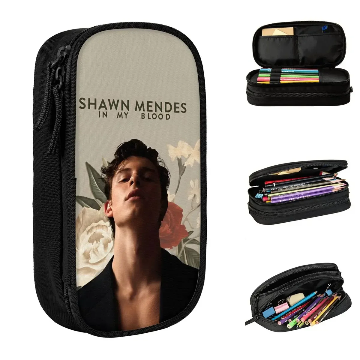 

Shawn Mendes Pop Singer Merch Pen Box Large Capacity School Accessories Pen Case Perfect Gifts
